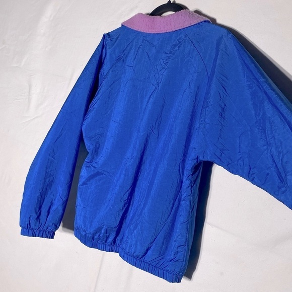 Vintage 90s Northern Sun Blue Windbreaker With Pink Fleece Lining M - Picture 12 of 14